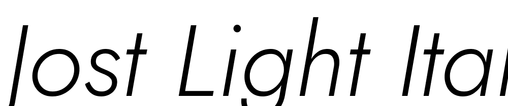 Jost-Light-Italic font family download free