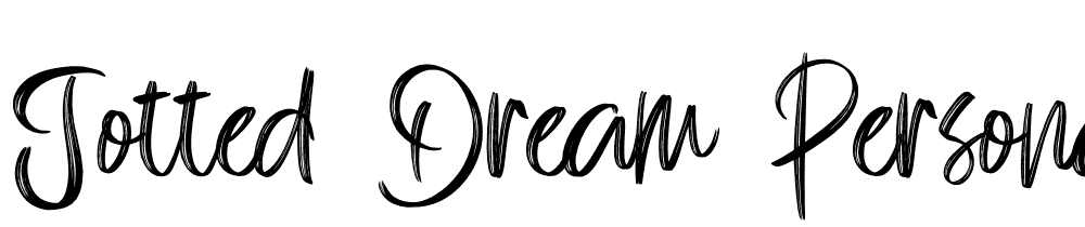 Jotted Dream personal use font family download free