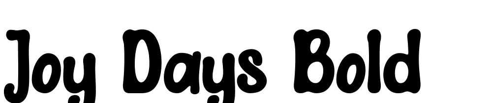 Joy-Days-Bold font family download free