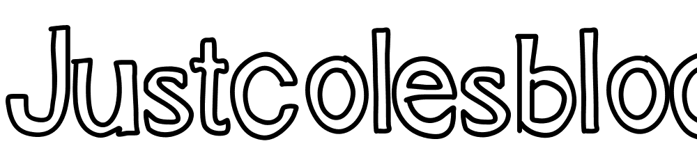 justcolesblockoutlines font family download free