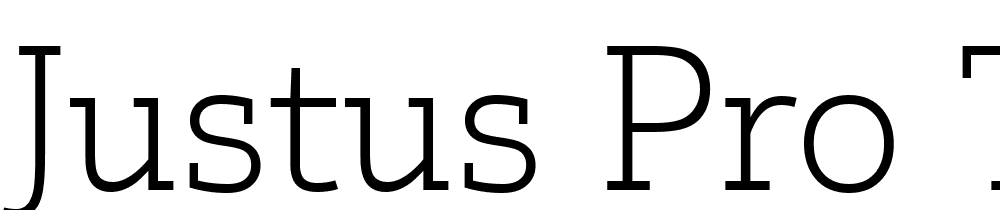 Justus-Pro-Thin font family download free