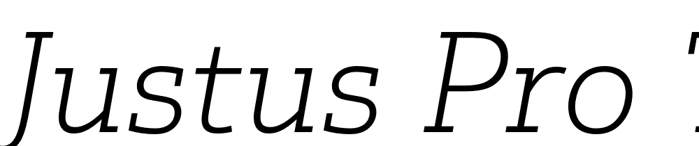 Justus-Pro-Thin-Italic font family download free