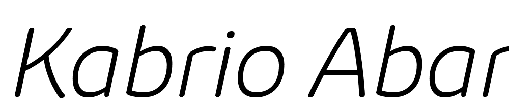 Kabrio-Abarth-ExtraLight-Italic font family download free