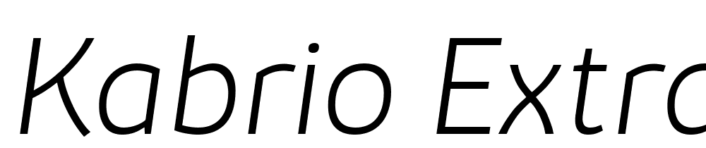 Kabrio-ExtraLight-Italic font family download free