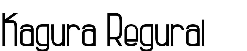 Kagura-Regural font family download free