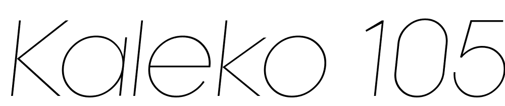 Kaleko-105-Thin-Oblique font family download free