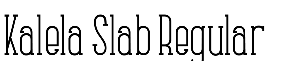 Kalela-Slab-Regular font family download free