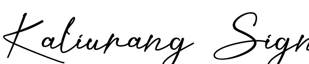 Kaliurang Signature  Personal font family download free