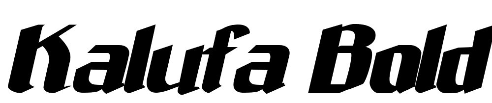 Kalufa-Bold-Italic font family download free