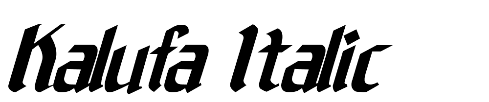 Kalufa-Italic font family download free