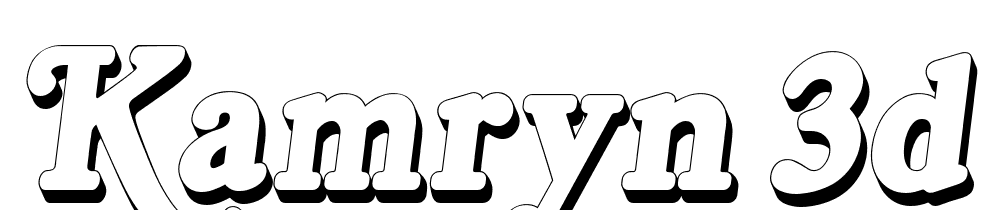 Kamryn-3D-Italic font family download free