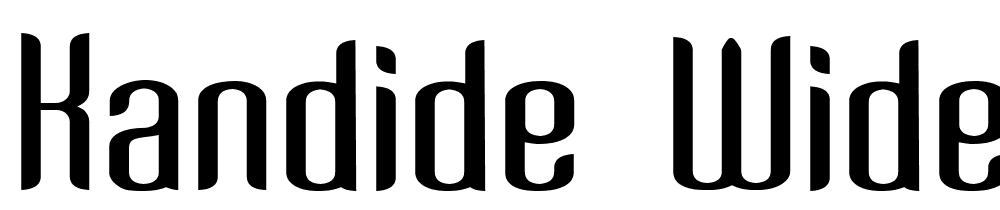 Kandide-Wide font family download free