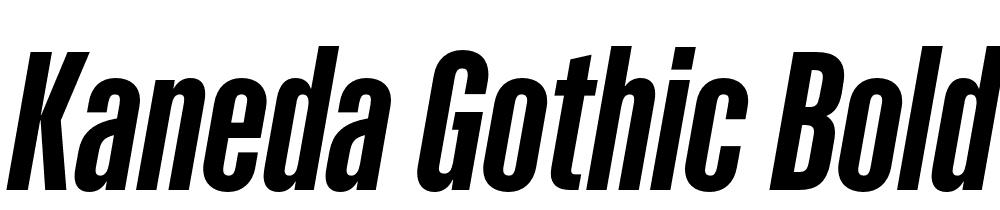 Kaneda-Gothic-Bold-Italic font family download free