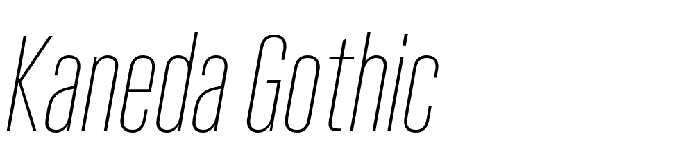 Kaneda Gothic font family download free