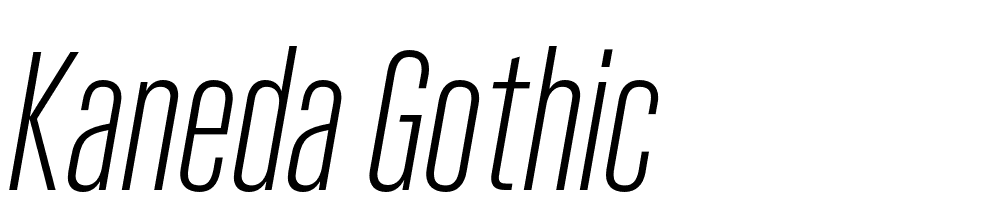 Kaneda Gothic font family download free