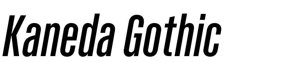 Kaneda Gothic font family download free