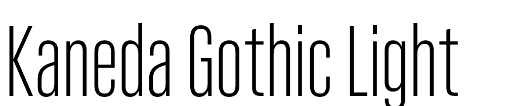 Kaneda-Gothic-Light font family download free