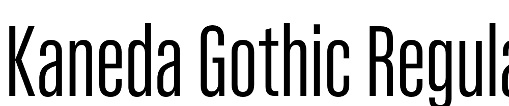 Kaneda-Gothic-Regular font family download free