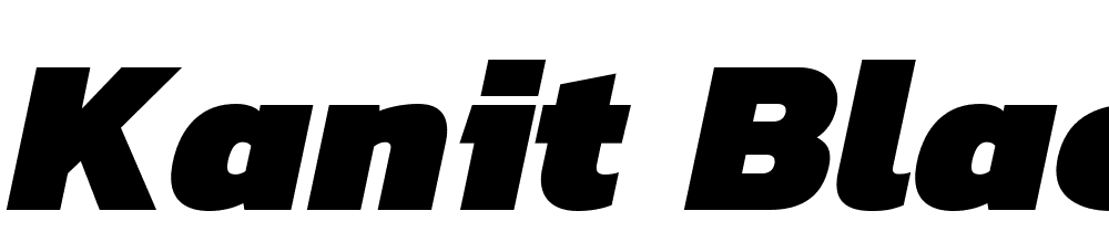 Kanit-Black-Italic font family download free