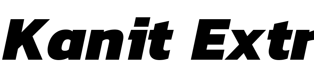 Kanit-ExtraBold-Italic font family download free