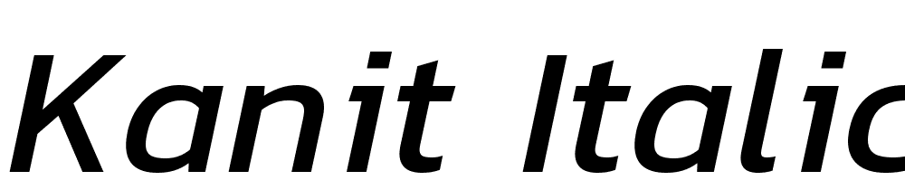 Kanit-Italic font family download free