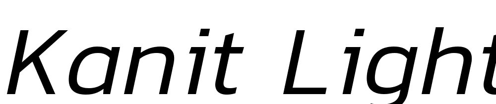 Kanit-Light-Italic font family download free