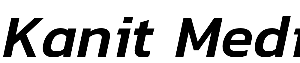 Kanit-Medium-Italic font family download free