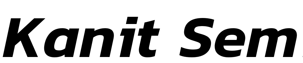 Kanit-SemiBold-Italic font family download free