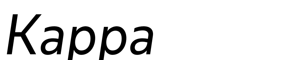 Kappa font family download free