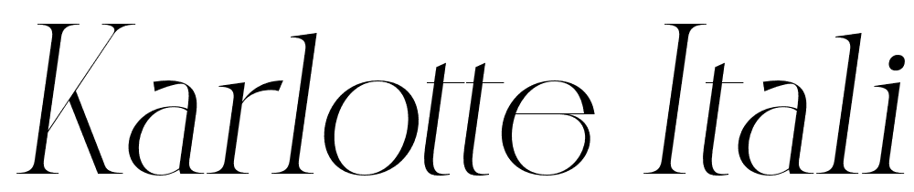 Karlotte-Italic font family download free