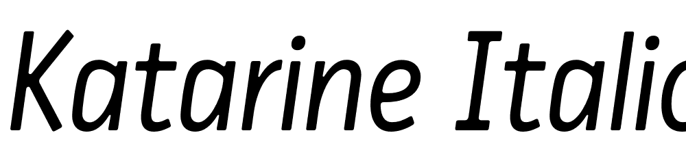 Katarine-Italic font family download free