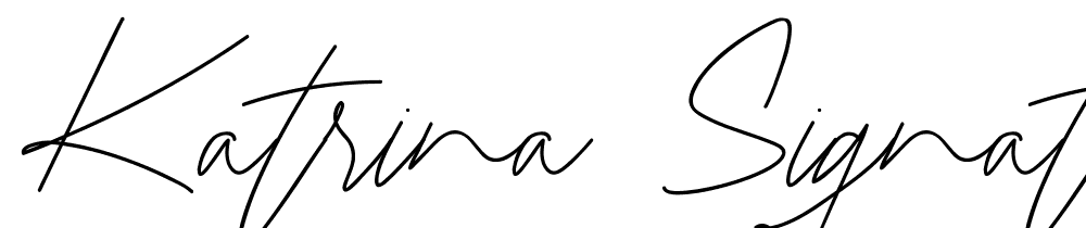 Katrina Signature font family download free