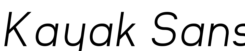 Kayak-Sans-Light-Italic font family download free