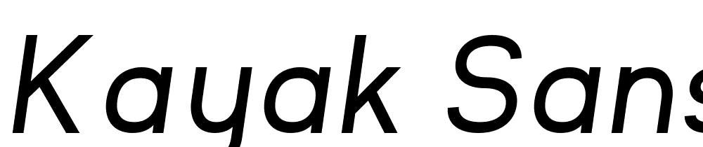 Kayak-Sans-Regular-Italic font family download free