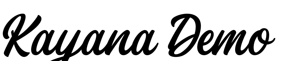 Kayana-DEMO font family download free