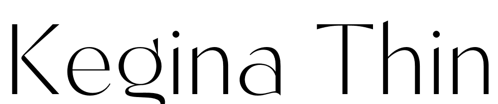 Kegina-Thin font family download free