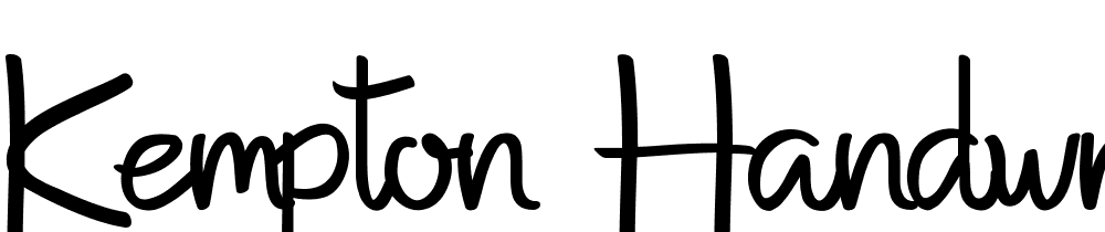 Kempton Handwritting font family download free