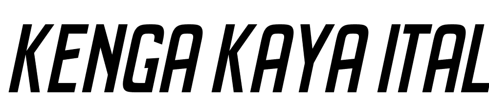 Kenga-Kaya-Italic font family download free