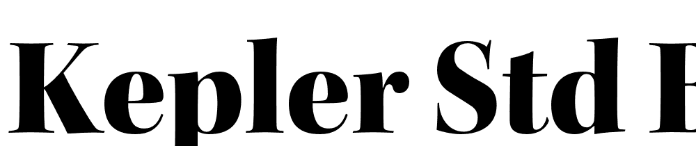 Kepler-Std-Black-Display font family download free