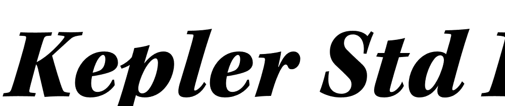 Kepler-Std-Black-Italic font family download free