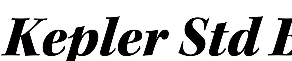 Kepler-Std-Black-Italic-Subhead font family download free