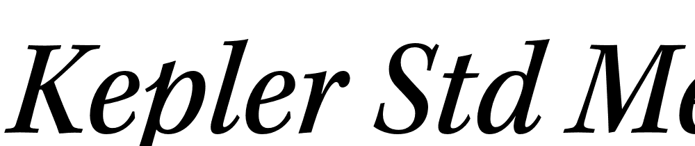 Kepler-Std-Medium-Semicondensed-Italic font family download free