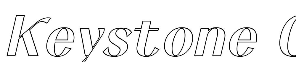 Keystone-Outline-Italic font family download free