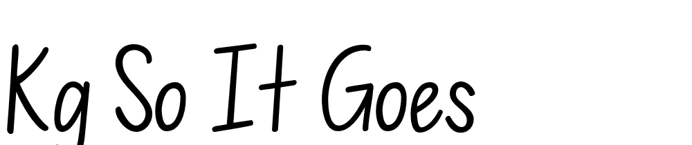 kg-so-it-goes font family download free