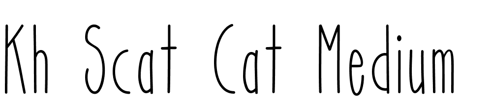 KH-Scat-Cat-Medium font family download free