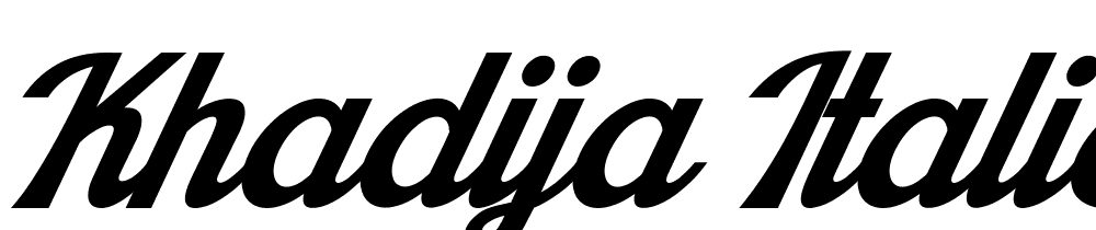 Khadija-Italic font family download free