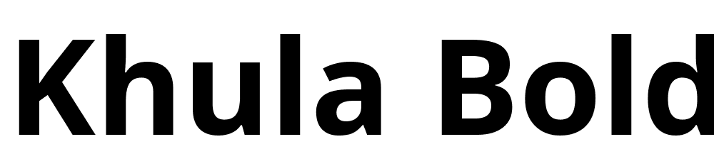 Khula-Bold font family download free