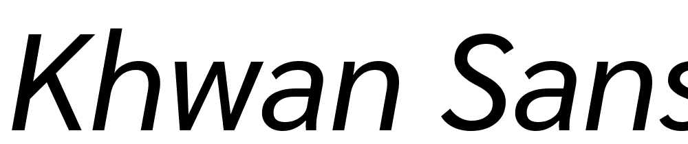 Khwan-Sans-Italic font family download free