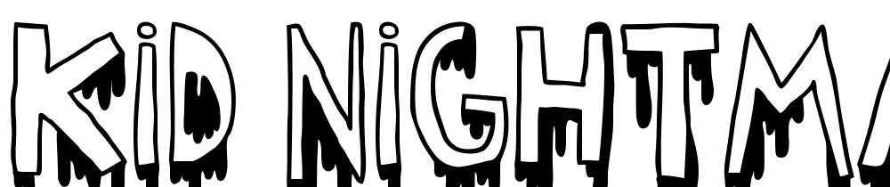 Kid-nightmare font family download free