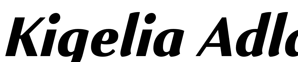 Kigelia-Adlam-Extrabold-Italic font family download free